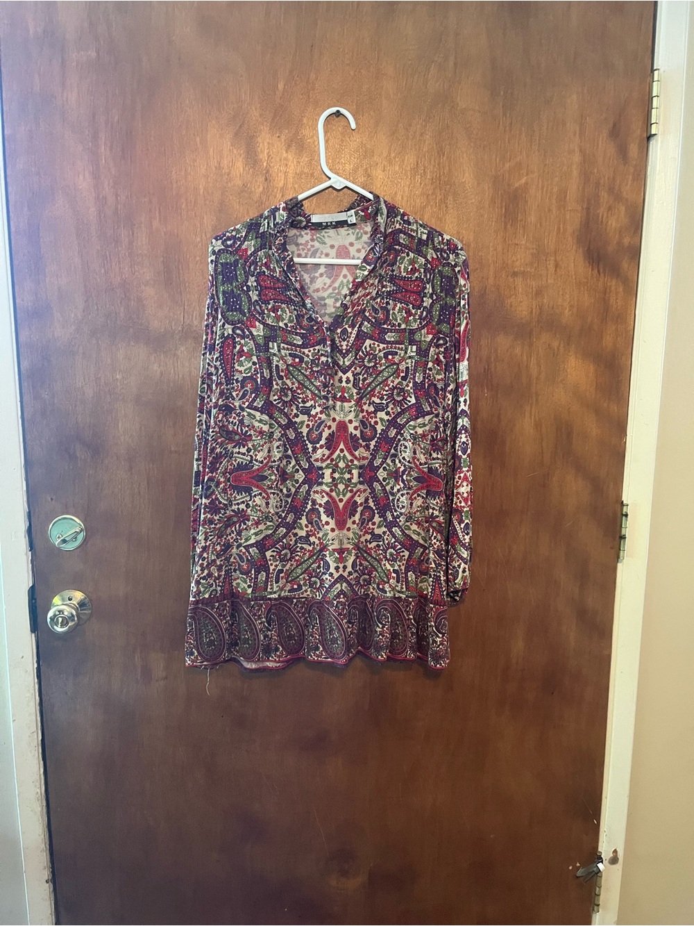Marika Multicolor Paisley Print Tunic Dress